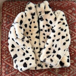 Fabulous furs Donna salyers -Kid's Wild Cheetah Faux Fur Every-Day Zip Jacket 4T